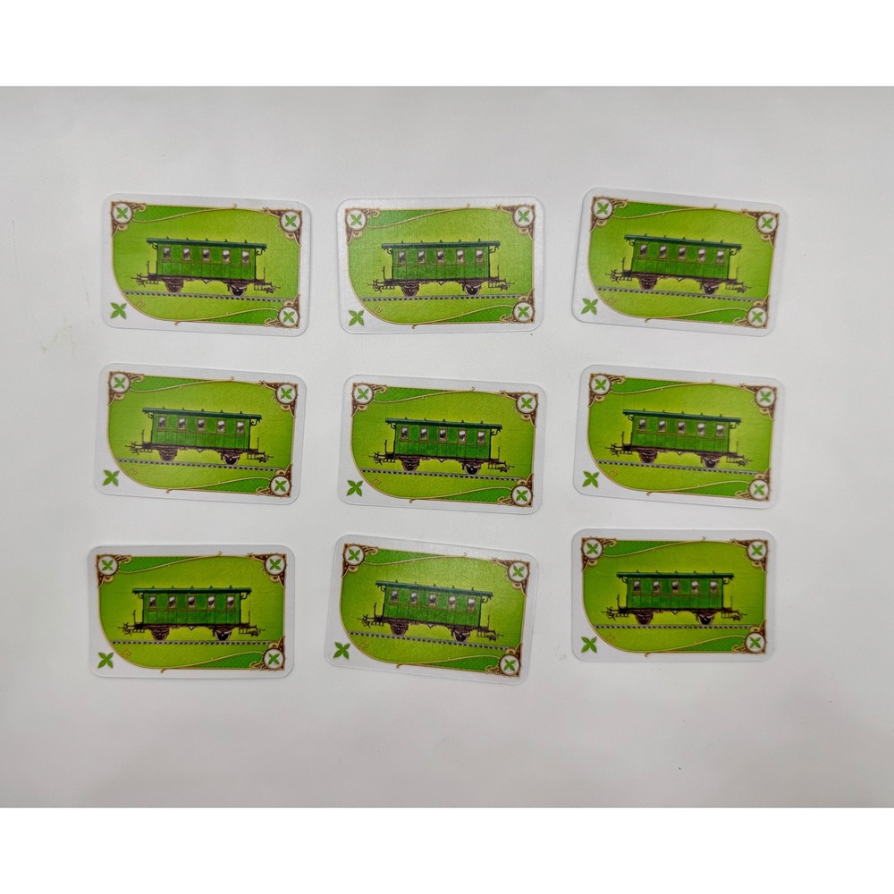 Days of Wonder Ticket to Ride Replacement Cards 9pc‎ Green Train Car Passenger